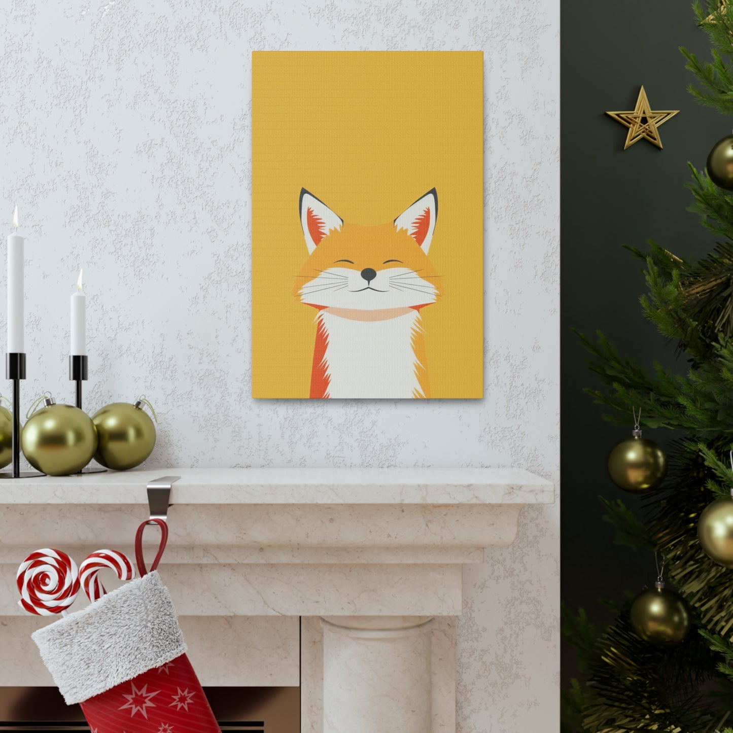 Fox Digital Illustration Canvas Gallery Wraps