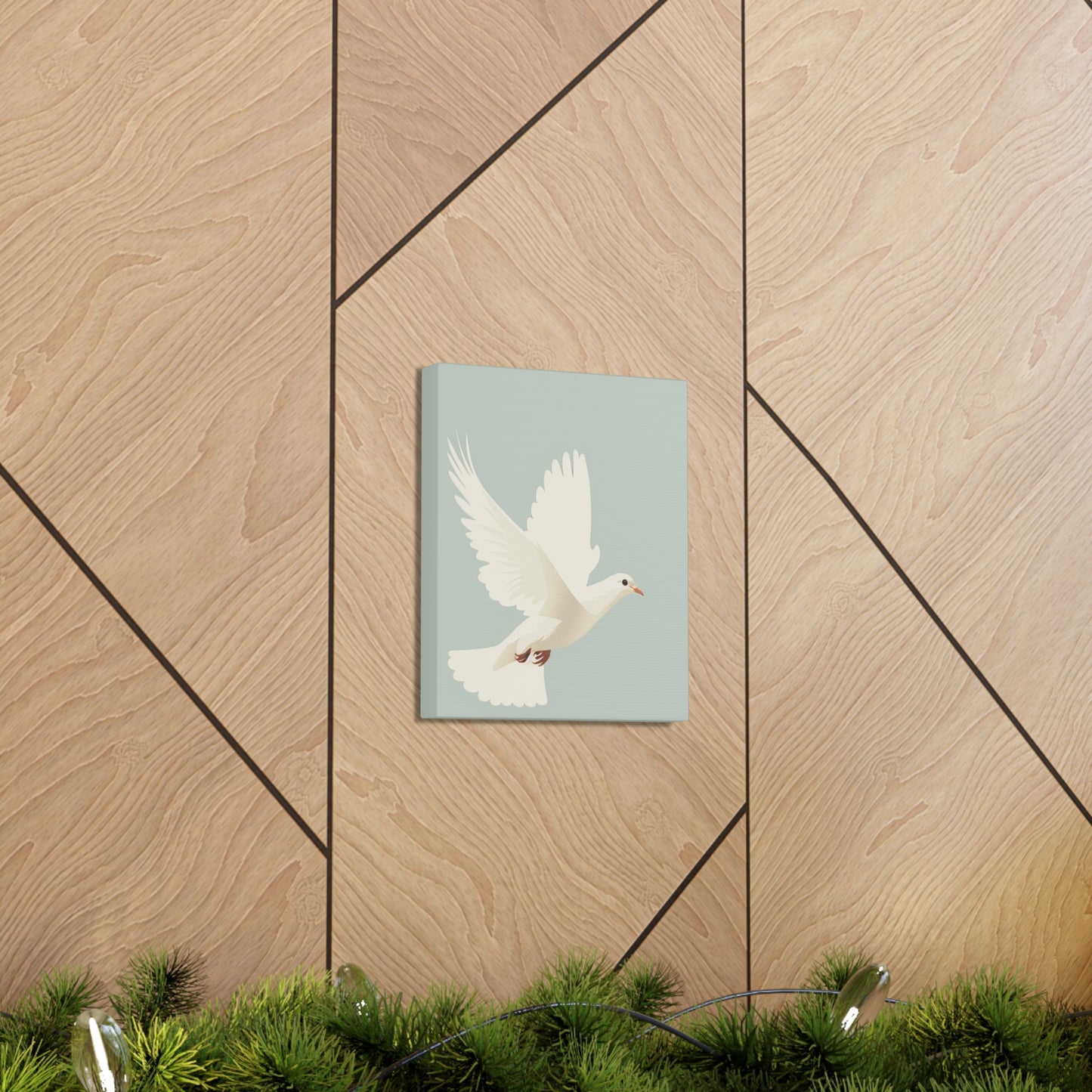 White Dove Digital Illustration Canvas Gallery Wraps