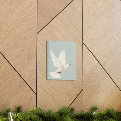 White Dove Digital Illustration Canvas Gallery Wraps