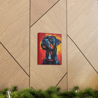 Rottweiler Dog - Abstract Illustration Canvas Gallery Wraps