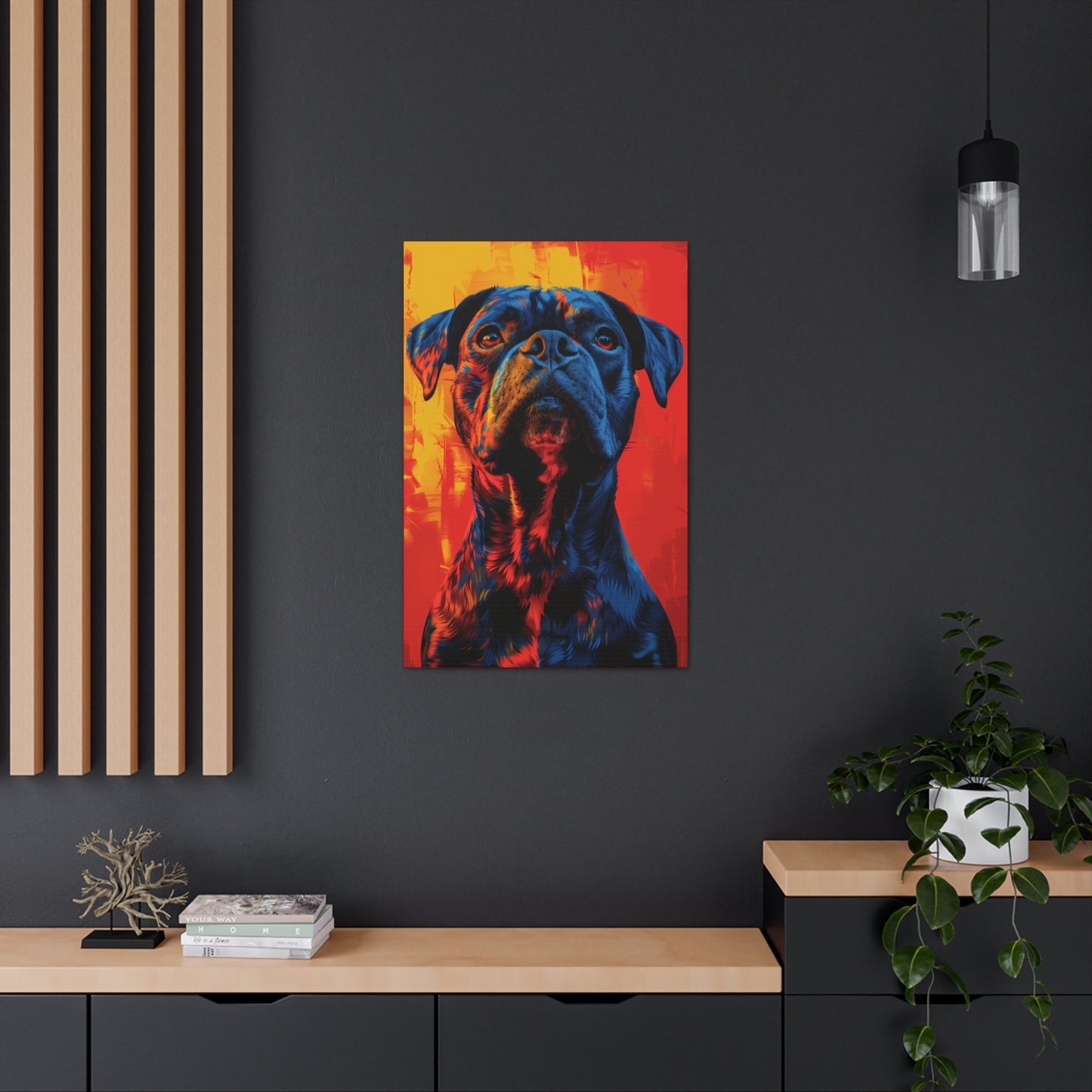 American Pit Bull Terrier - Abstract Illustration Canvas Gallery Wraps