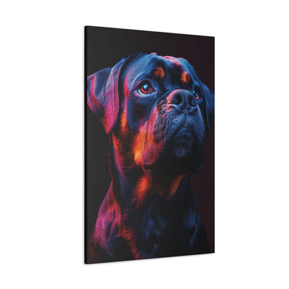 Rottweiler Dog - Abstract Illustration Canvas Gallery Wraps