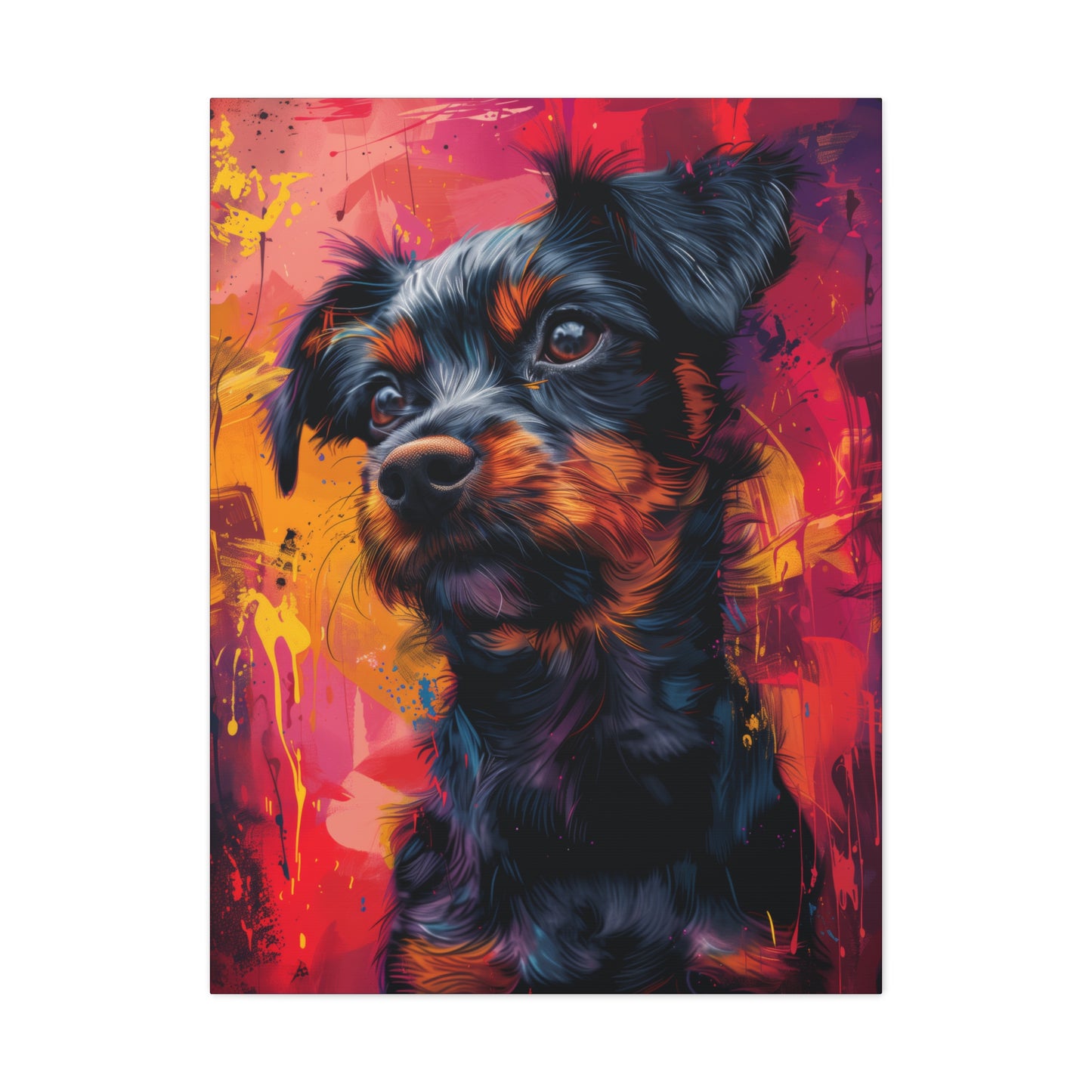 Terrier Dog - Illustration Canvas Gallery Wraps