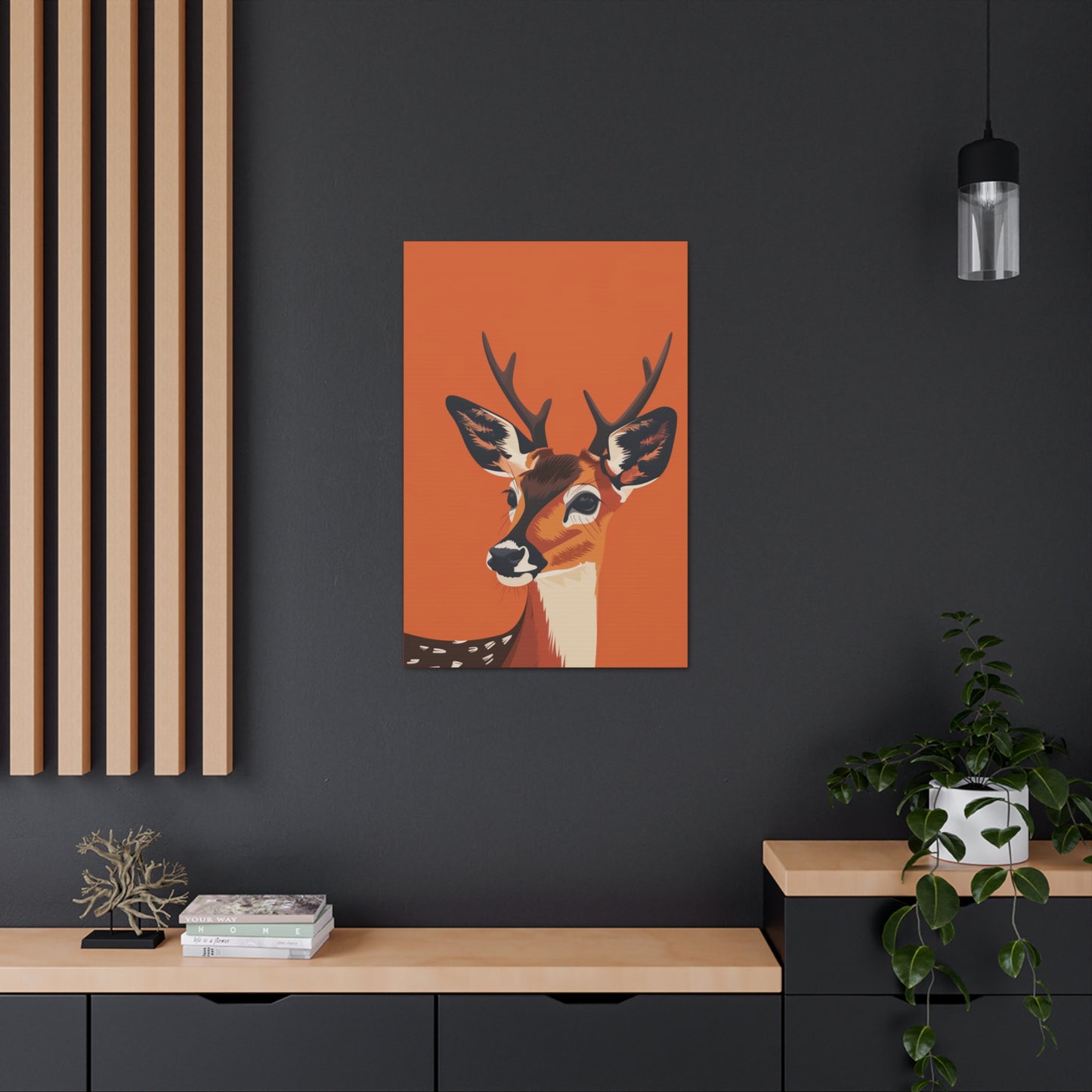 Deer - Digital Illustration Canvas Gallery Wraps