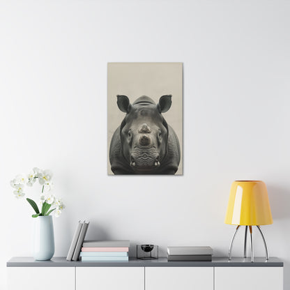 Rhinoceros  Digital Illustration Canvas Gallery Wraps