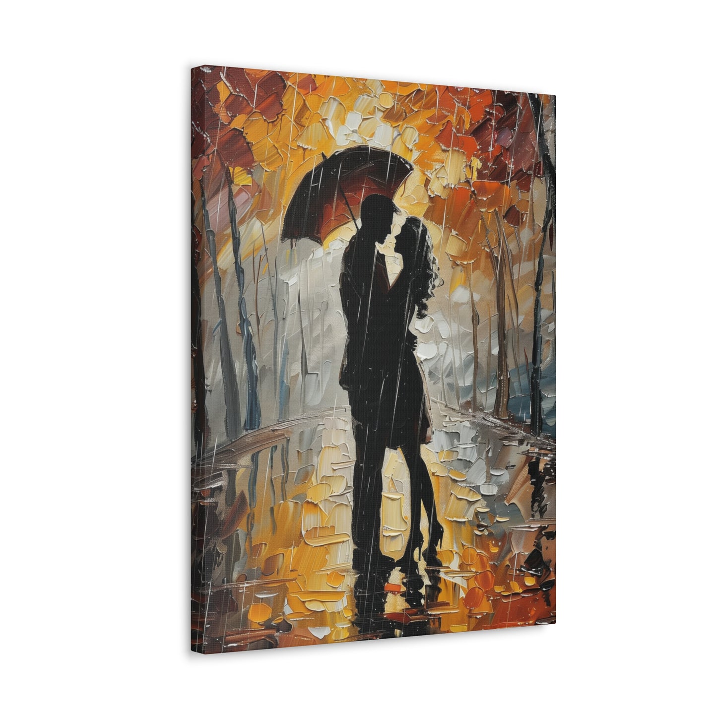 Couple - Leonid Afremov Style Digital Oil Painting Canvas Gallery Wraps