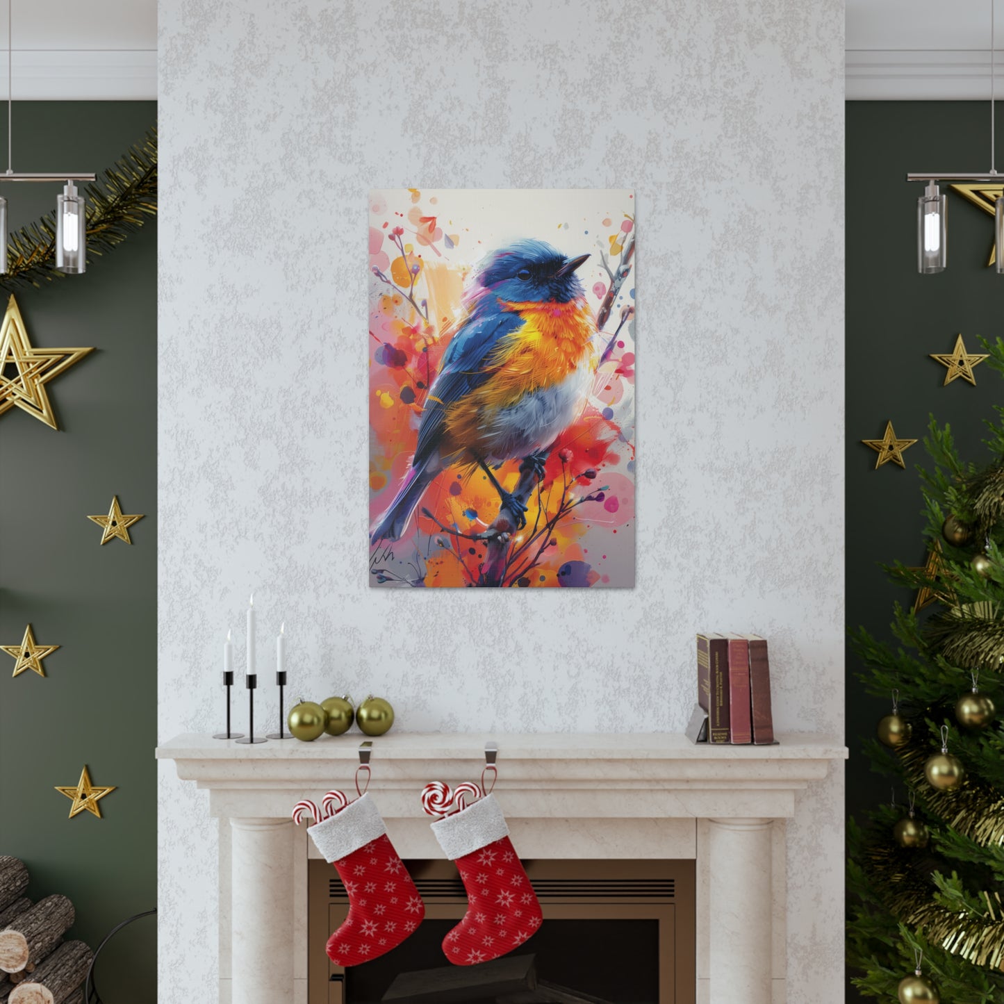 Bird - Abstract Illustration Canvas Gallery Wraps