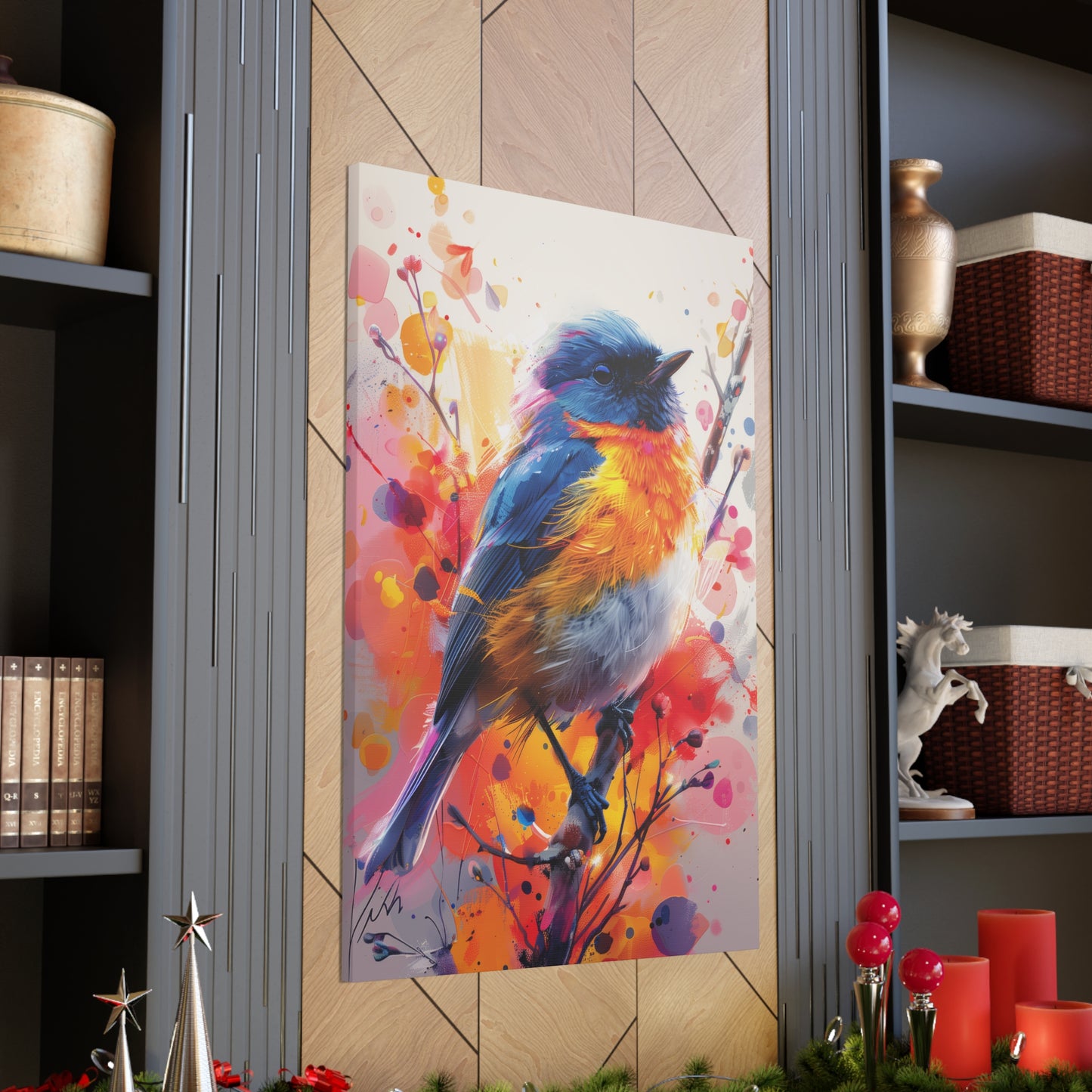 Bird - Abstract Illustration Canvas Gallery Wraps