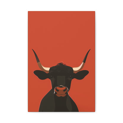 Bull Digital Illustration Canvas Gallery Wraps