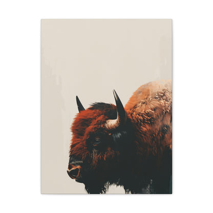 Bison - Illustration Canvas Gallery Wraps