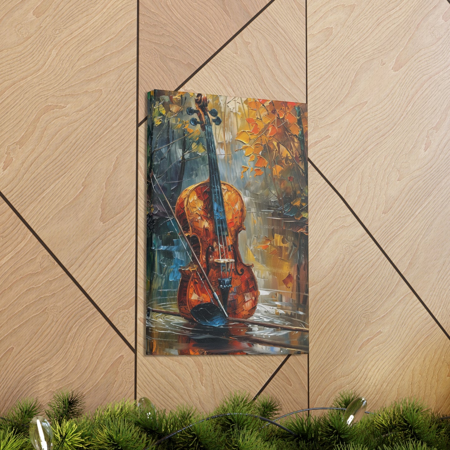 guitar in water Digital Oil Painting Print Canvas Gallery Wraps