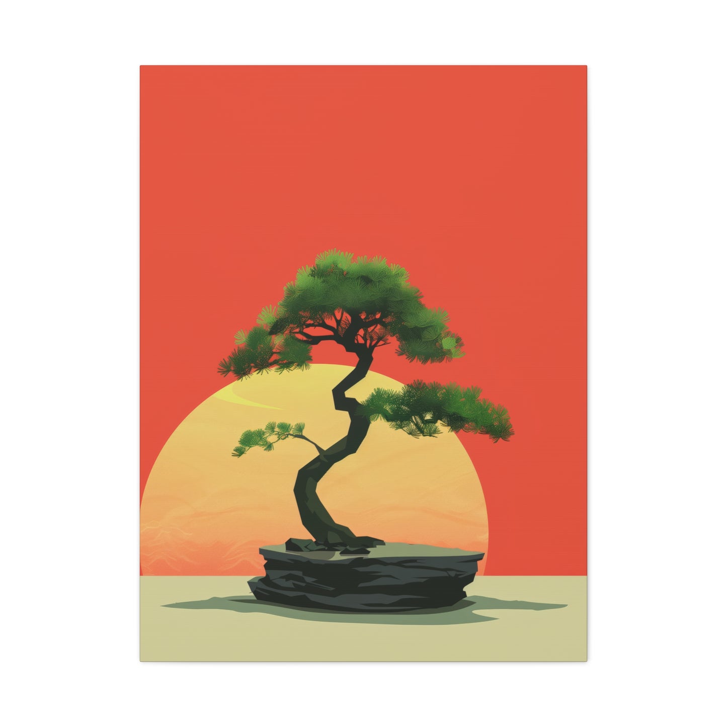 Bonsai Tree - Illustration Canvas Gallery Wraps