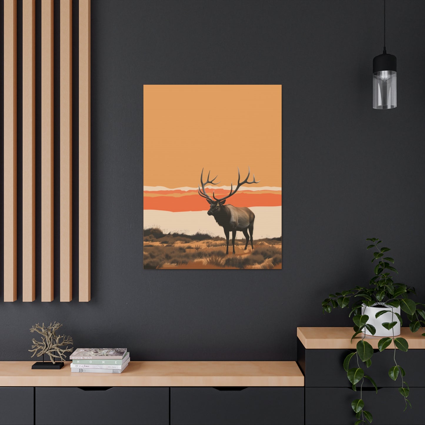 Moose - Digital Illustration Canvas Gallery Wraps