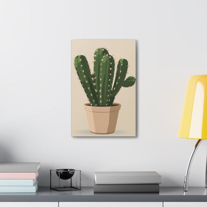 Cactus Plant - Illustration Canvas Gallery Wraps