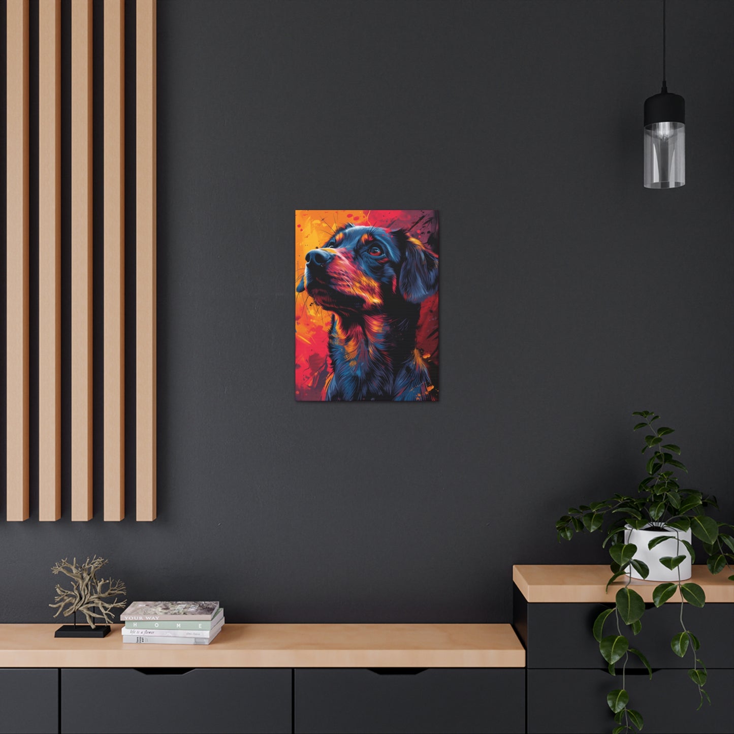 Labrador Dog - Abstract Illustration Canvas Gallery Wraps