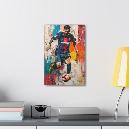 Lionel Messi - Abstract Digital Painting Canvas Gallery Wraps