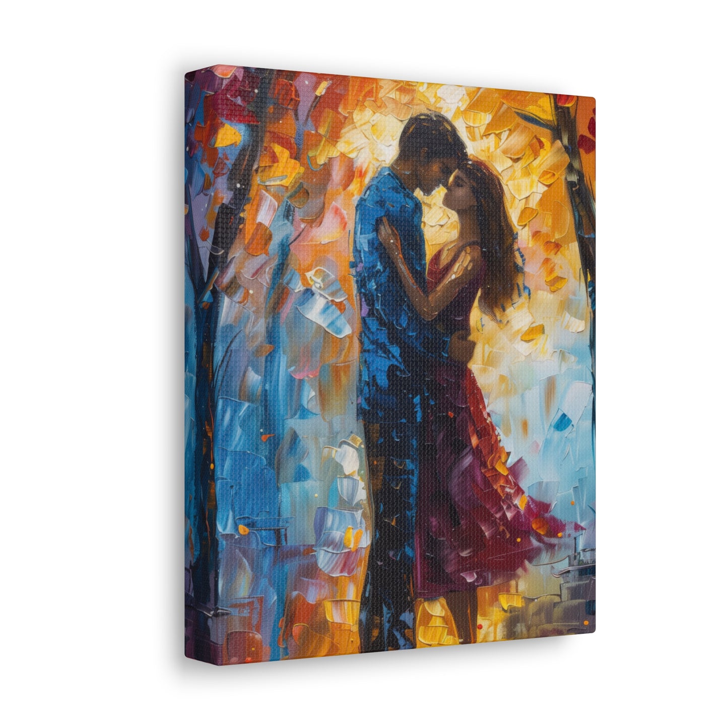 Couple - Leonid Afremov Style Digital Oil Painting Canvas Gallery Wraps