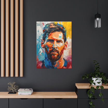 Lionel Messi - Abstract Digital Painting Canvas Gallery Wraps