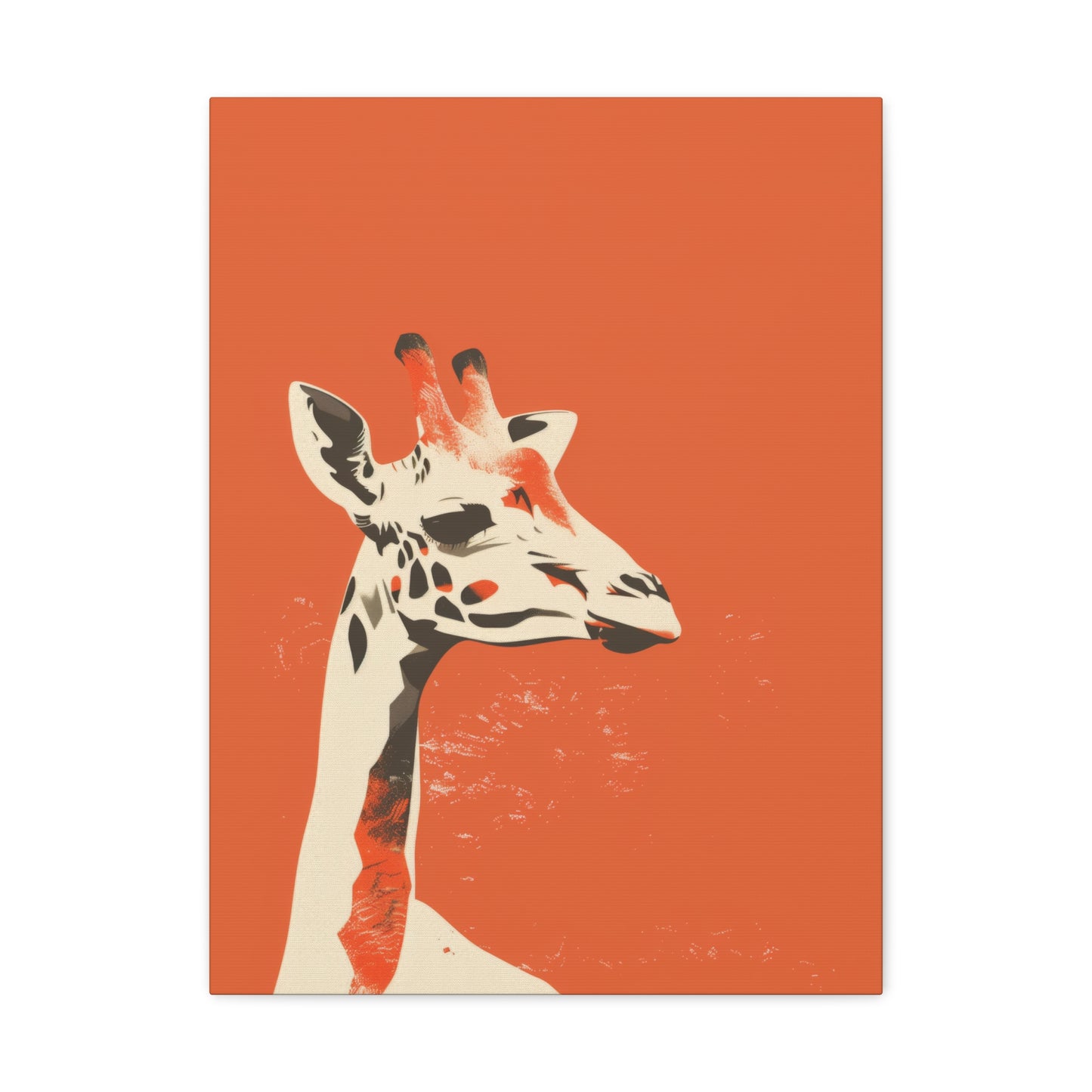 Giraffe Digital Illustration Canvas Gallery Wraps