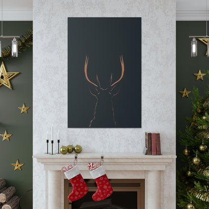 Reindeer antlers  Digital Illustration Canvas Gallery Wraps