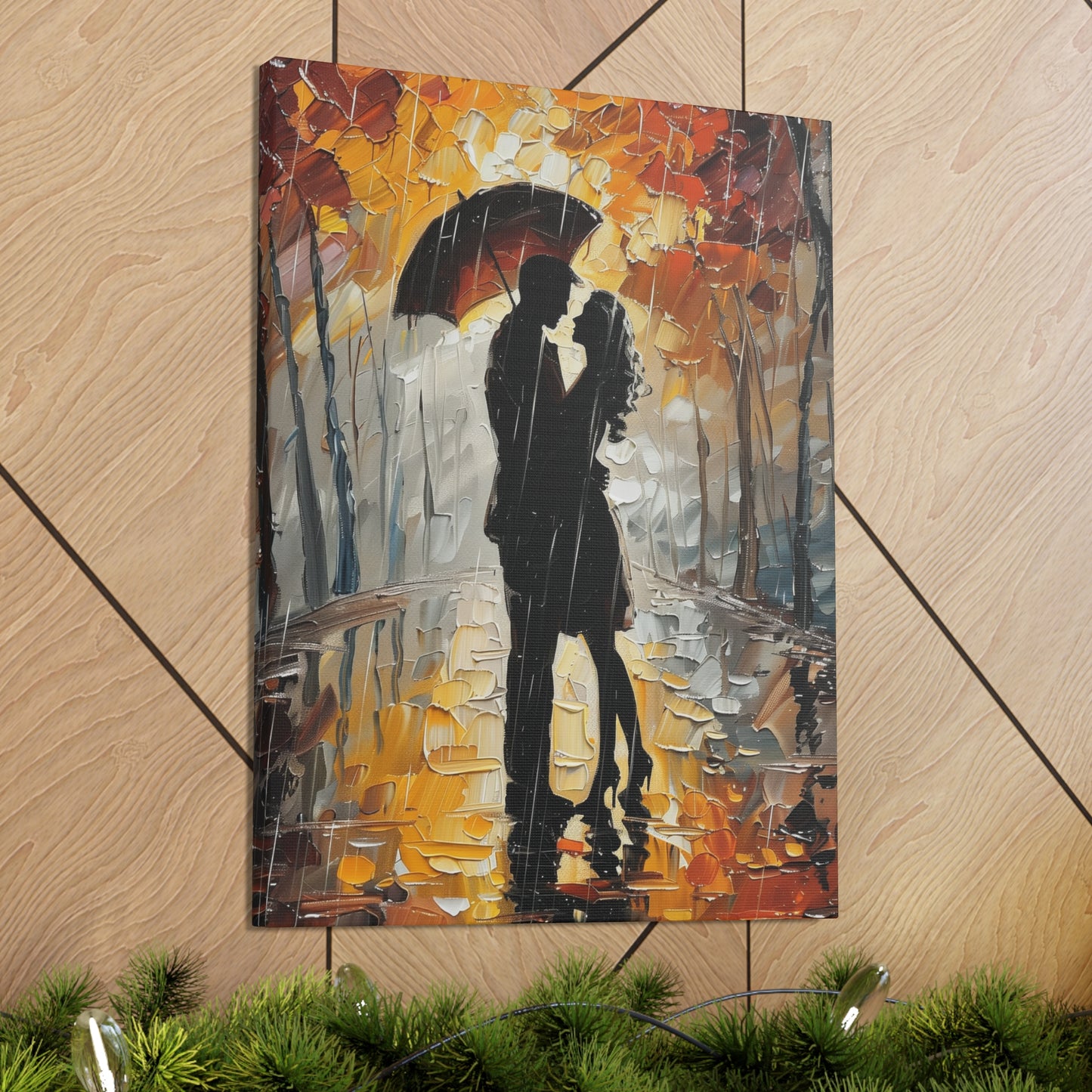 Couple - Leonid Afremov Style Digital Oil Painting Canvas Gallery Wraps