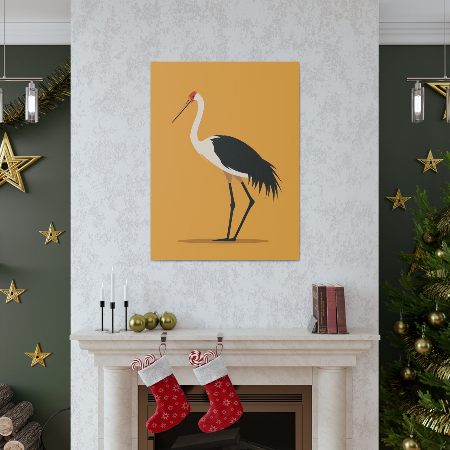 Stork Digital Illustration Canvas Gallery Wraps