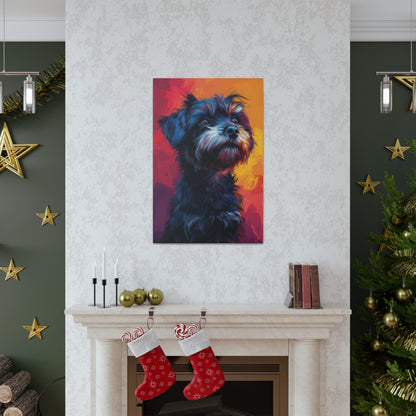 Rottweiler Dog - Abstract Illustration Canvas Gallery Wraps