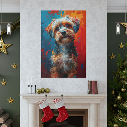 Terrier Dog - Illustration Canvas Gallery Wraps