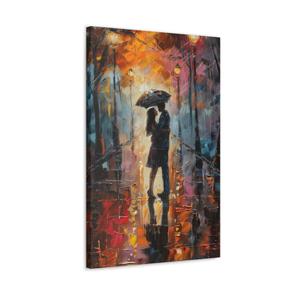 Couple - Leonid Afremov Style Digital Oil Painting Canvas Gallery Wraps