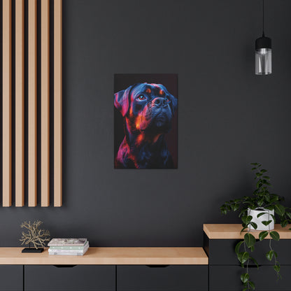 Rottweiler Dog - Abstract Illustration Canvas Gallery Wraps