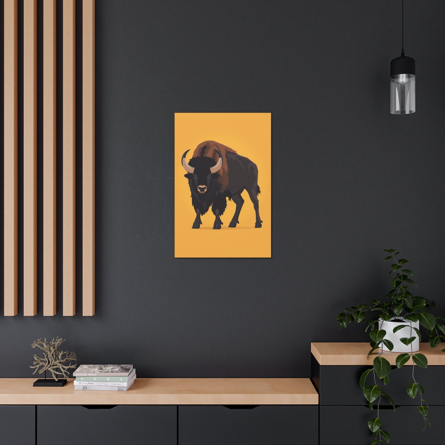 Bison - Digital Illustration Canvas Gallery Wraps