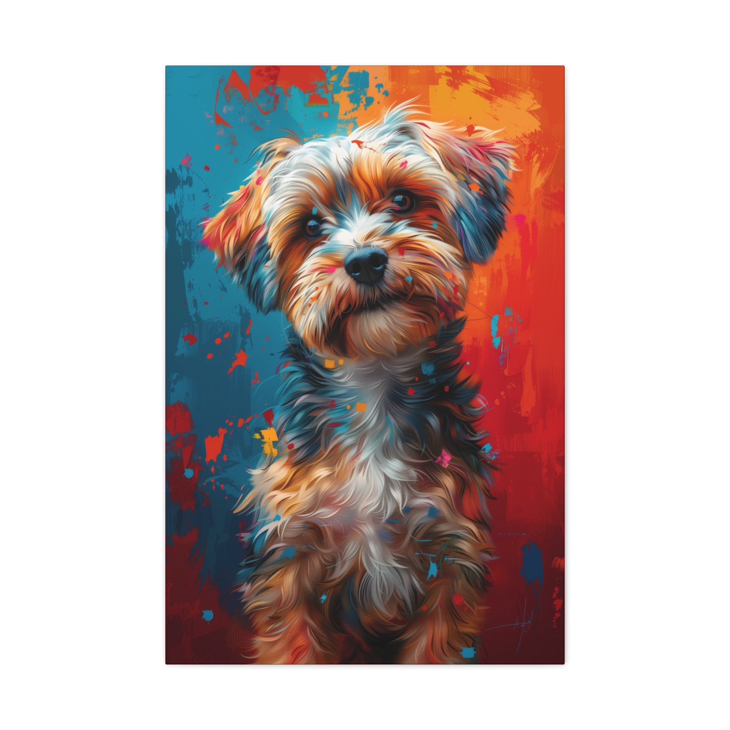 Terrier Dog - Illustration Canvas Gallery Wraps