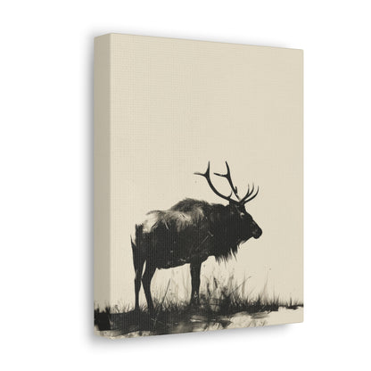 Moose Digital Illustration Canvas Gallery Wraps