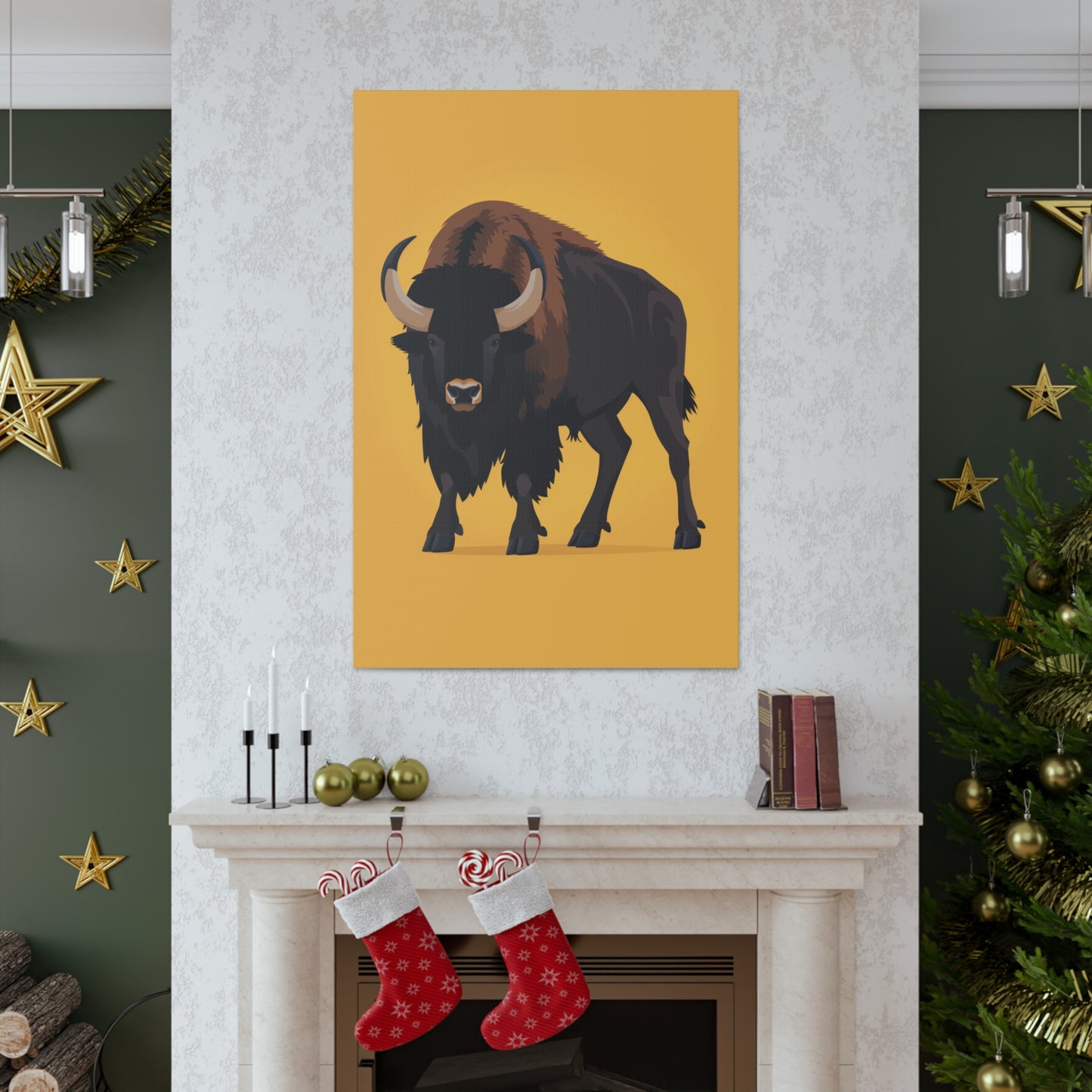 Bison - Digital Illustration Canvas Gallery Wraps