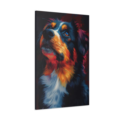 Border Collie - Abstract Illustration Canvas Gallery Wraps