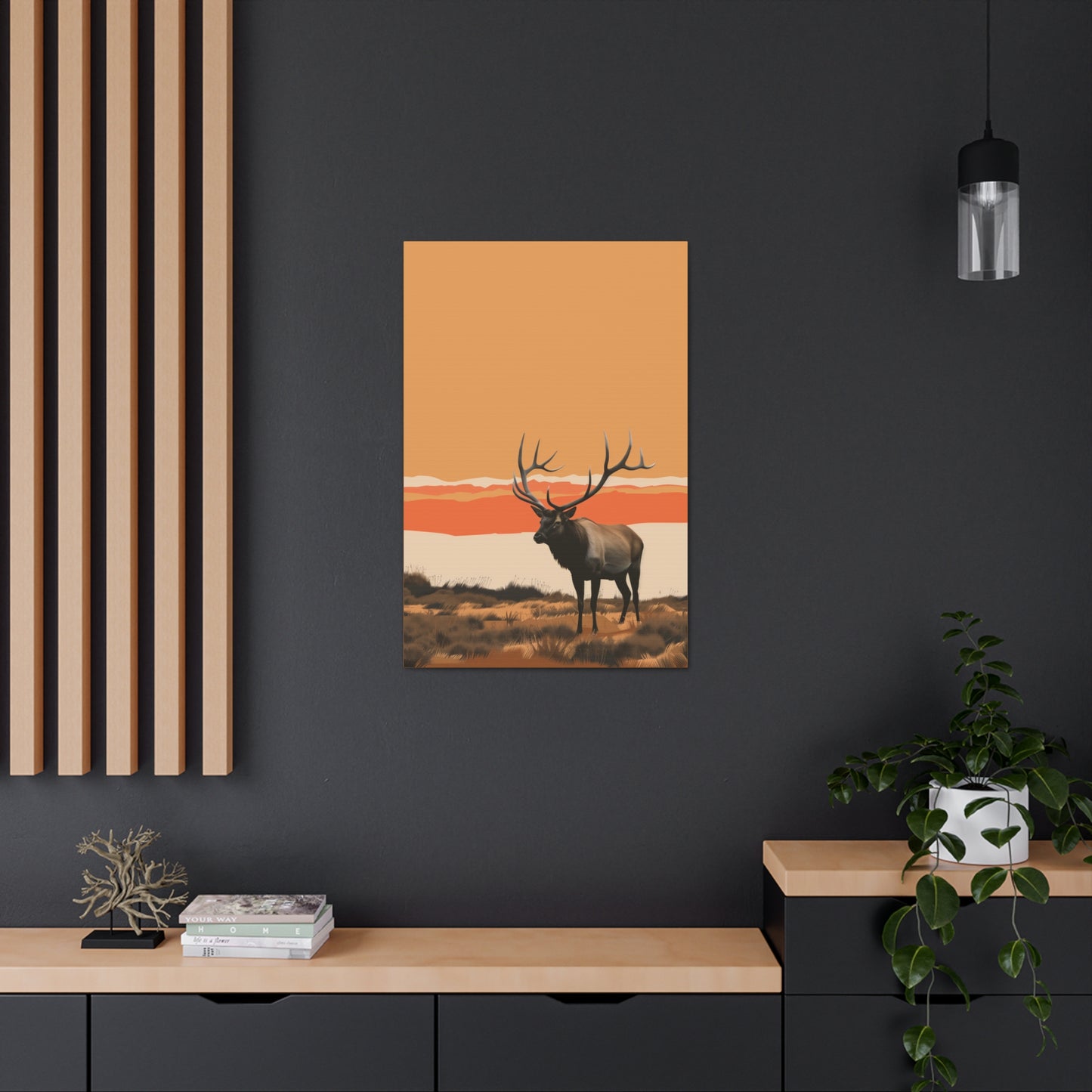 Moose - Digital Illustration Canvas Gallery Wraps