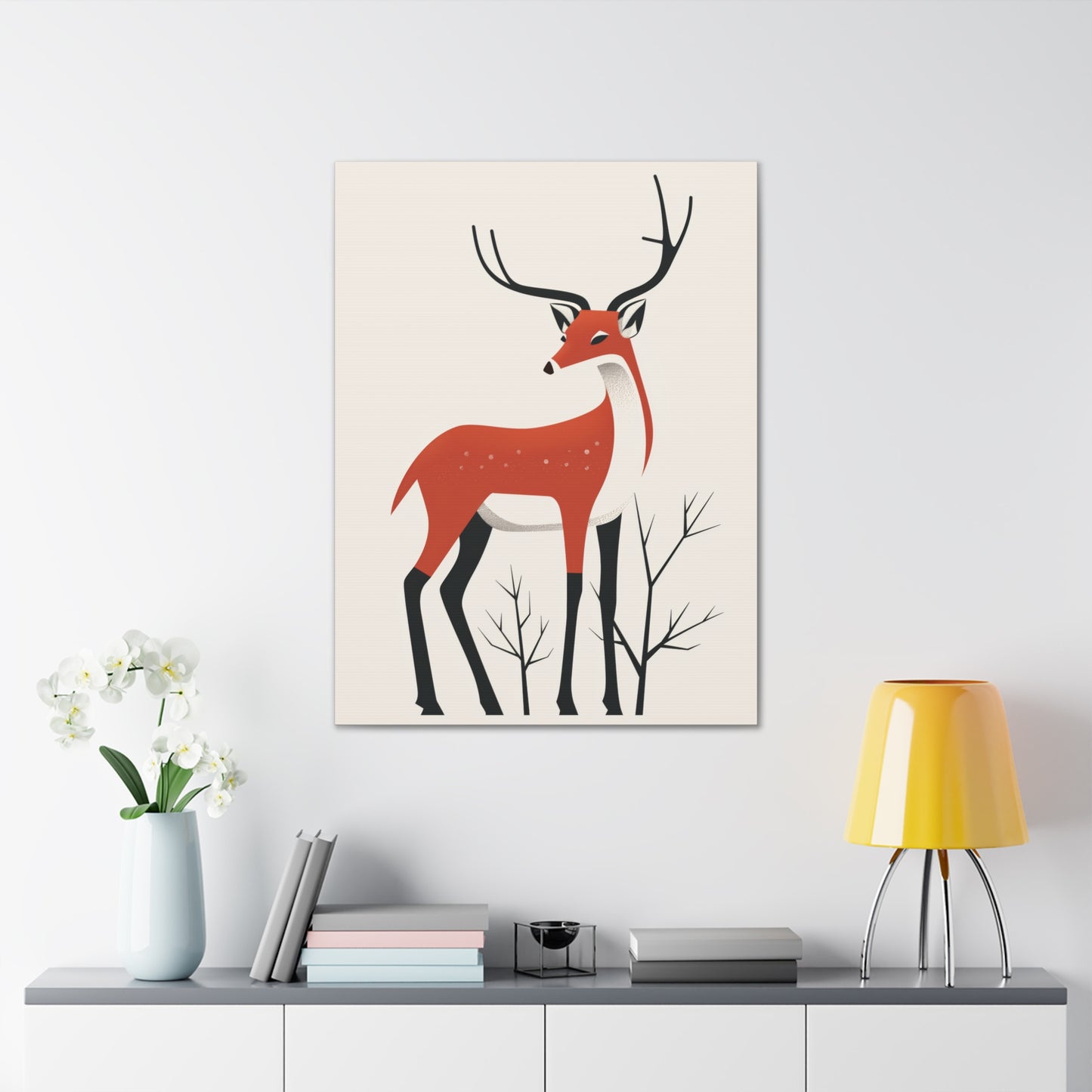 deer Digital Illustration Canvas Gallery Wraps