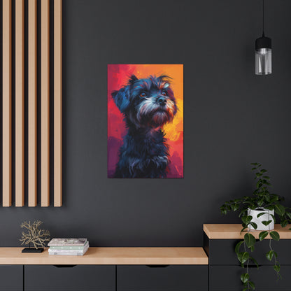 Rottweiler Dog - Abstract Illustration Canvas Gallery Wraps