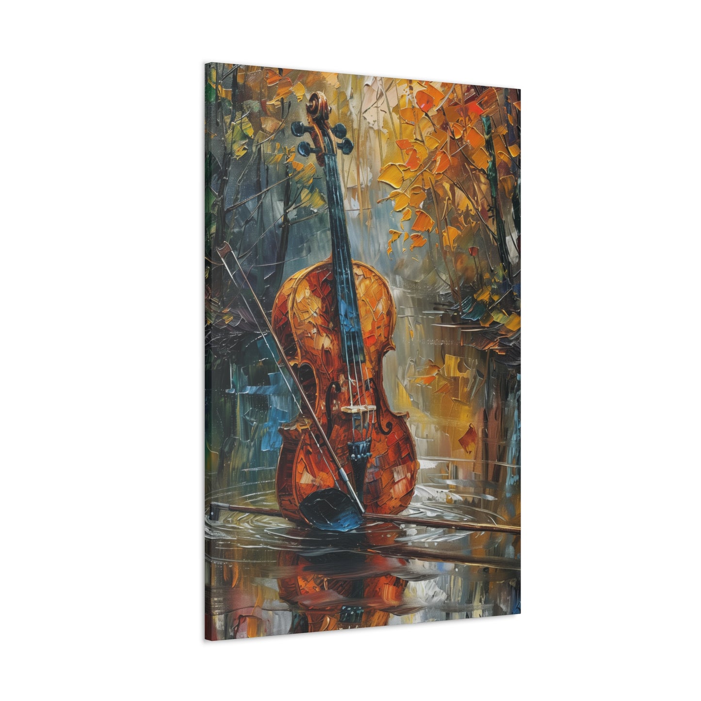 guitar in water Digital Oil Painting Print Canvas Gallery Wraps