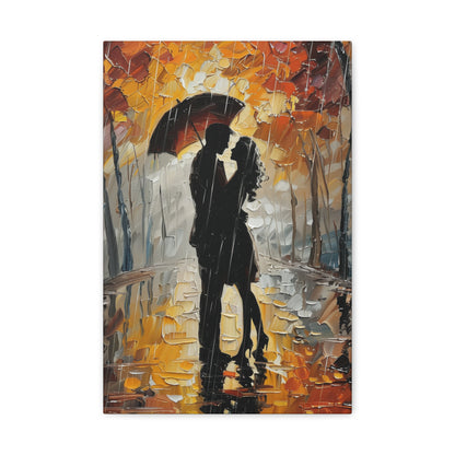 Couple - Leonid Afremov Style Digital Oil Painting Canvas Gallery Wraps