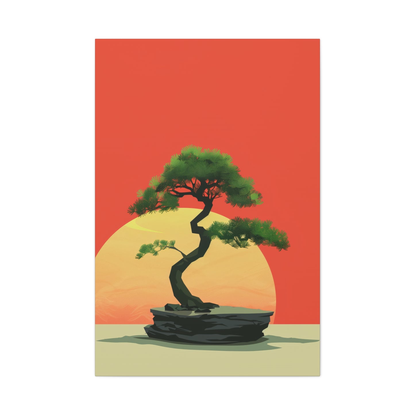 Bonsai Tree - Illustration Canvas Gallery Wraps