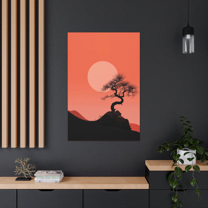 Bonsai Tree - Illustration Canvas Gallery Wraps