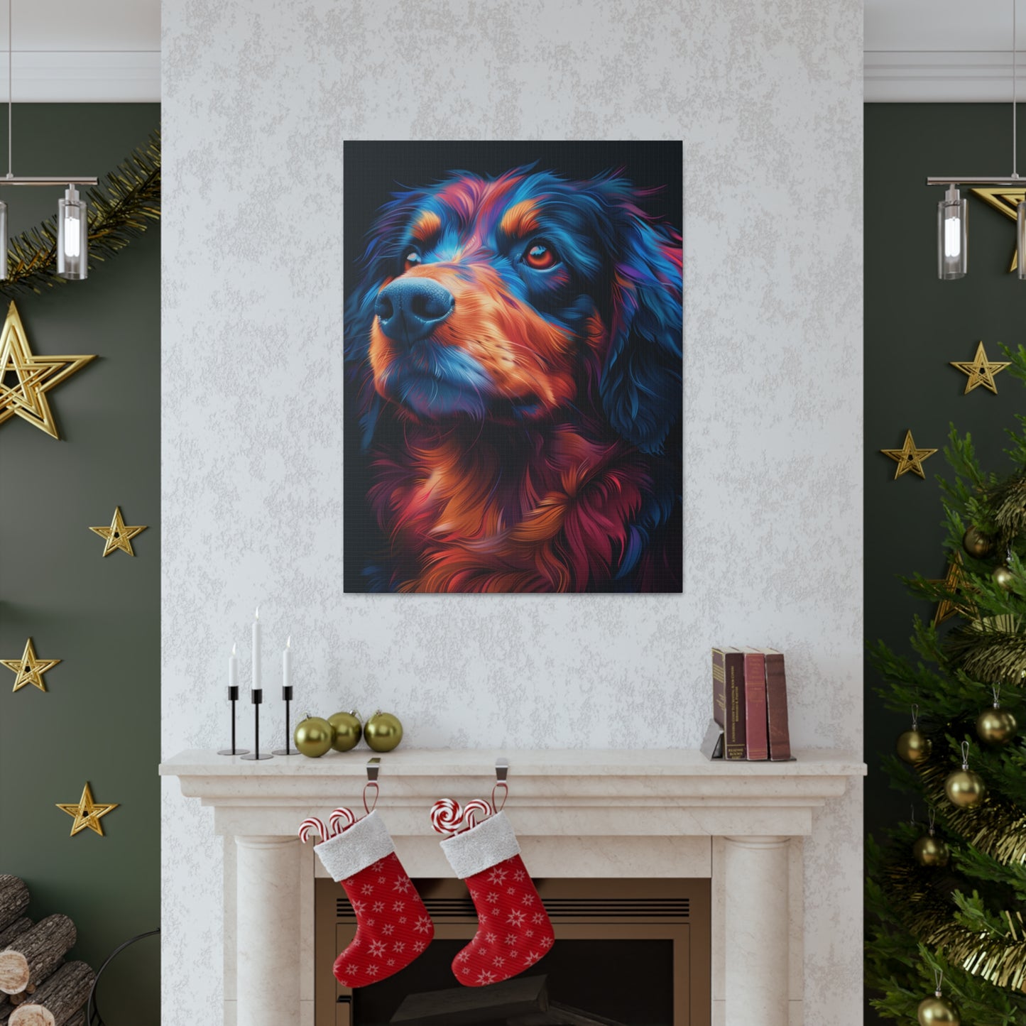 Retriever Dog - Illustration Canvas Gallery Wraps