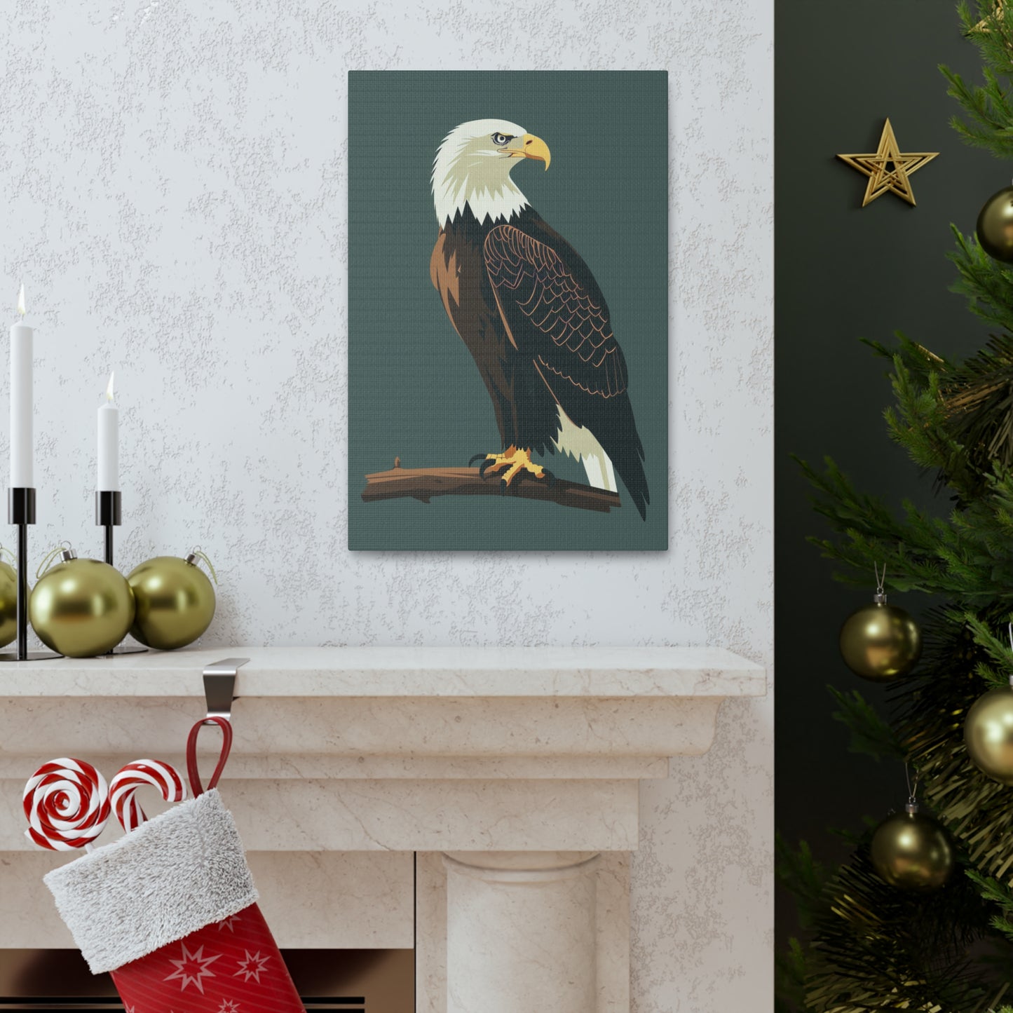 Eagle Digital Illustration Canvas Gallery Wraps