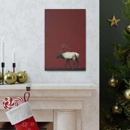 Moose with Antlers Digital Illustration Canvas Gallery Wraps