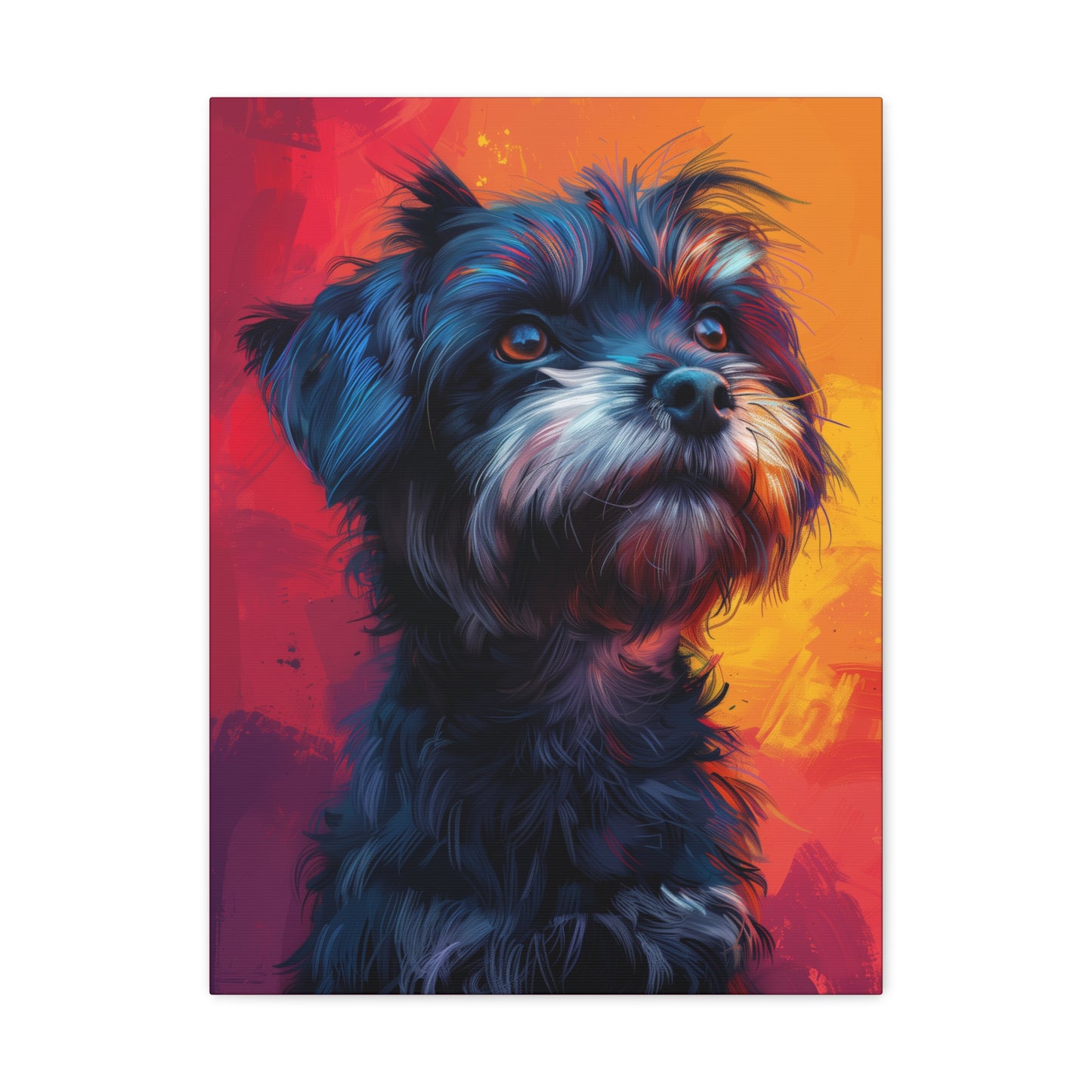 Rottweiler Dog - Abstract Illustration Canvas Gallery Wraps