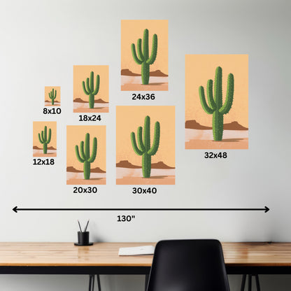 Cactus Plant - Illustration Canvas Gallery Wraps