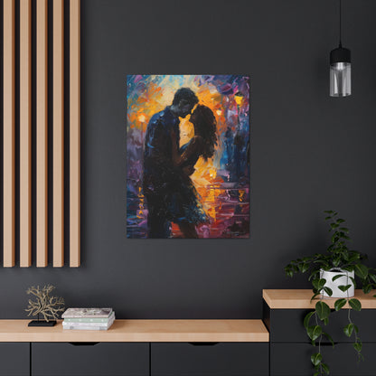 Couple - Leonid Afremov Style Digital Oil Painting Canvas Gallery Wraps