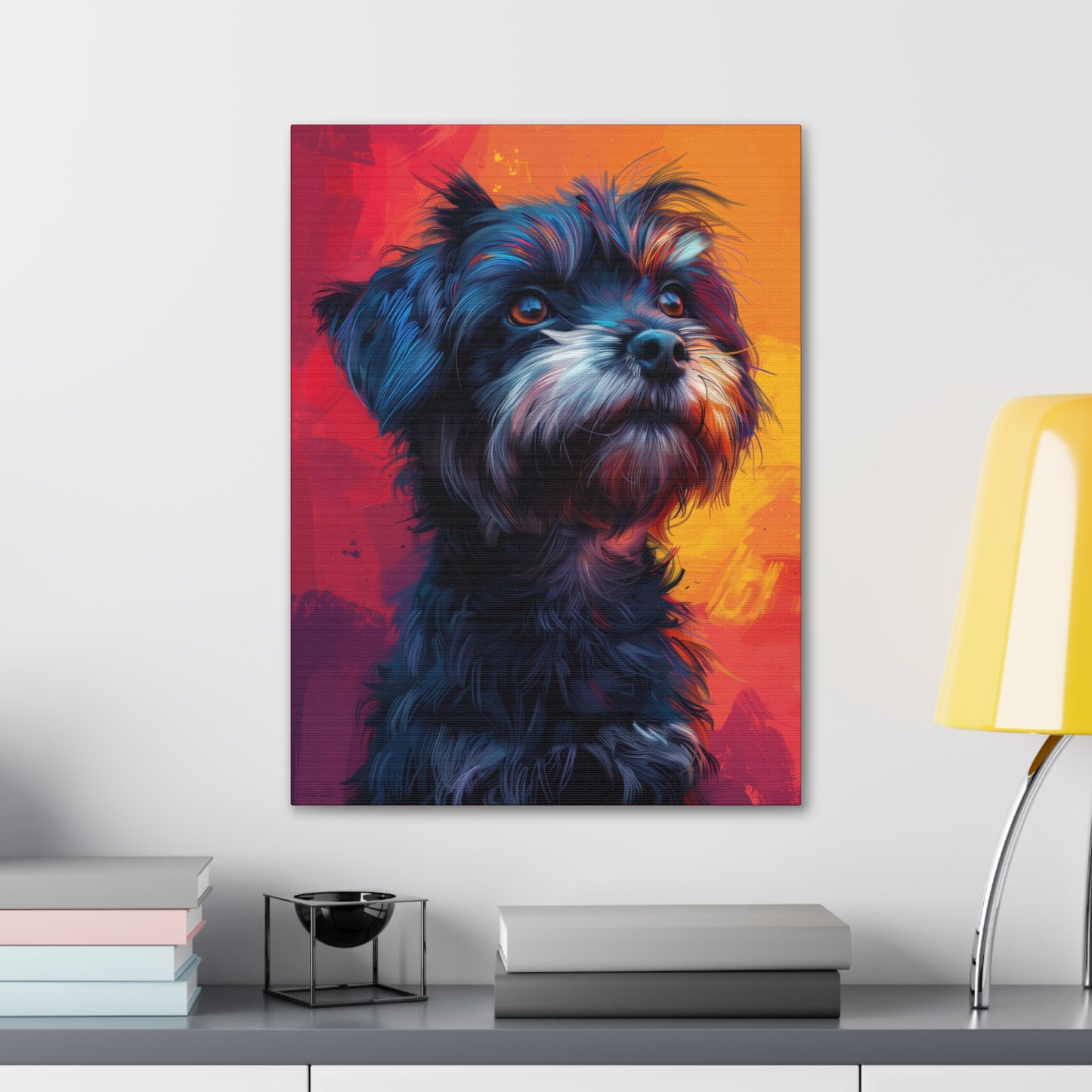 Rottweiler Dog - Abstract Illustration Canvas Gallery Wraps