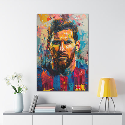 Lionel Messi - Abstract Digital Painting Canvas Gallery Wraps